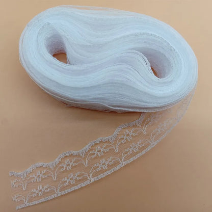 10yards Lace Ribbon Wedding Dress Fabrics for Embellishments for Sewing Handicraft Accessories Needlework Materials Width 2.3cm