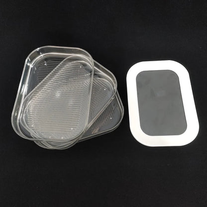 Crispper réfrigéré avec couvercle Boîte de rangement transparent en plastique congelé en plastique congelé pour le réfrigérateur de cuisine bol frais