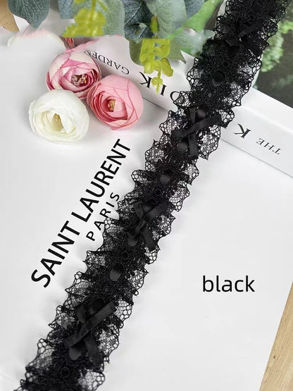 Bow Pleated Lace Handmade Diy Decoration Baby Clothes Skirt Hem Clothing Lace Accessories Curtains Home Decoration Accessories