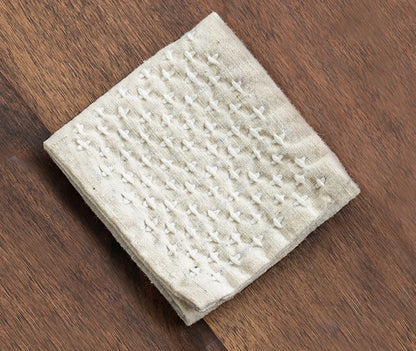 Handmade Cotton Linen Dishcloth Japanese Style Table Napkins Tea Ceremony Plant Staining Serving Tea Towel Accessories