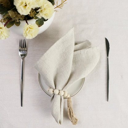 4PCS 40X40CM Pure Linen Napkins Cloths Soft Comfortable Fabric Reusable Kitchen Accessories for Wedding Birthday Parties
