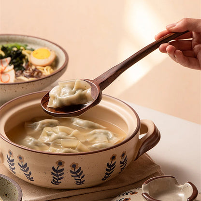 New Long Handle Ramen Wooden Spoon Japanese Kitchen Cooking Utensils Tableware Serving Tablespoons Home Large Soup Ladle