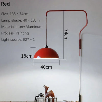 Rotatable Wall Lamp nordic Led Long Arm Wall Lamp with Plug For Dining Room Bedroom Parlor Restaurant Decor Designer Wall light