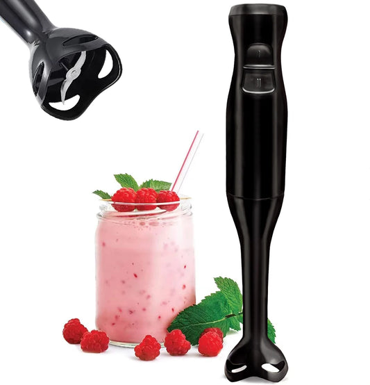 Blender de mână cu imersiune electrică (negru), mixer, tocator, zdrobire cu două trepte de control cu ​​2 trepte, un mixer de mână, accesorii de bucătărie