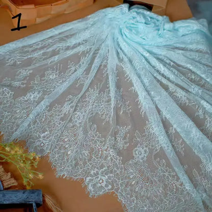 3M long eyelash lace trim traditional wedding lace fabric white red violet Table Cloth DIY Crafts