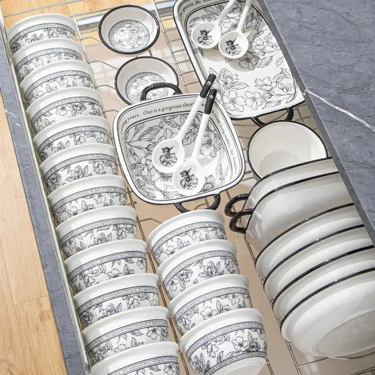 Bowl Set Household High Beauty Ceramic Tableware Gift Box【20pcs】