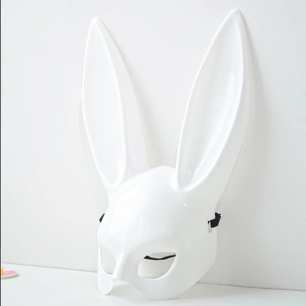 Masque de lapin noir blanc halloween fête de décoration long oreilles de lapin de lapin de lapin costume cosplay