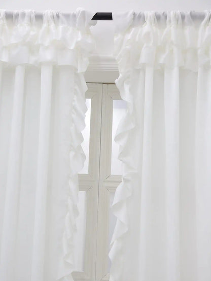 White Smooth Velvet Double Hat Curtains, Decoration For Living Room And Bedroom Windows, White Curtains For Weddings, Gatherings