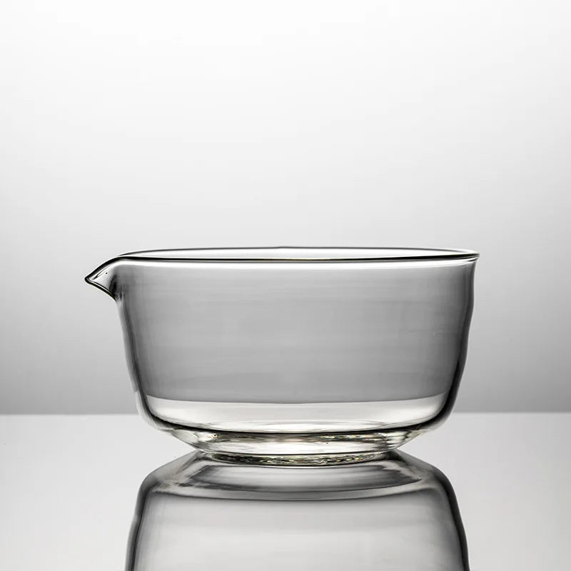 New Textured Matcha Bowl Glass Reusable Japanese Tea Set with Pouring Spout Matcha Making Kit Tea Lovers