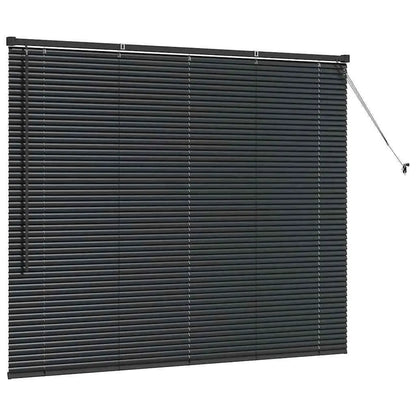 Black Aluminum Window Blinds with Curtains Elegant Home Decor Adjustable Light Control