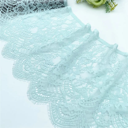 3y/lot Width 24.50cm Purple Eyelash Lace Trim Non-Elastic For Clothing Accessory Dress Sewing Applique Costume Lace Fabric