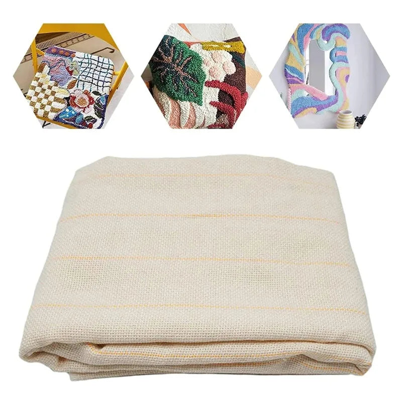 1.5*3 meter Monk Cloth Tufting Cloth Marked Lines Woven for Making Garments DIY Monk Cloth Carpet Tapestry Rug Making Needlework