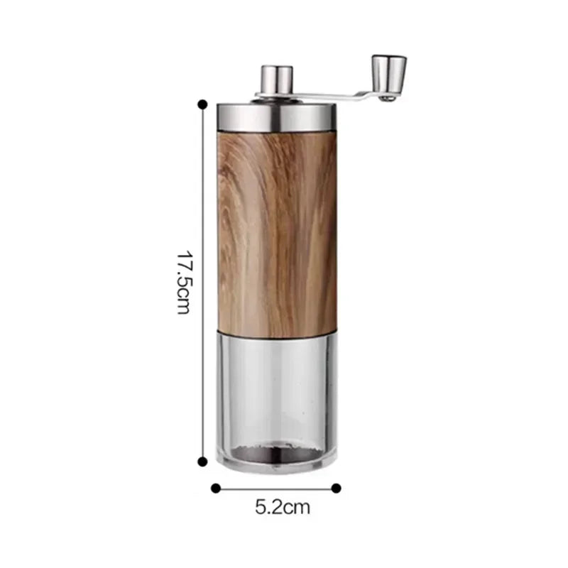 Coffee Bean Grinder Wood Grain Stainless Steel Crank Hand Coffee Grinder Coffeeware Coffee Machine Kitchen Tools Cocina