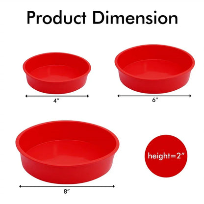 4/6/8 inch Siliconen cake mal lade pannen rond bakvorm keuken siliconen siliconen anti -aanbak bakpannen herbruikbare cakepannen baktgereedschap