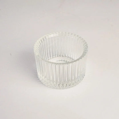 2Pcs Glass Tealight Candle Holder Small Clear Mini Candlestick Table Centerpiece Home Decorations For Wedding Festival Birthday