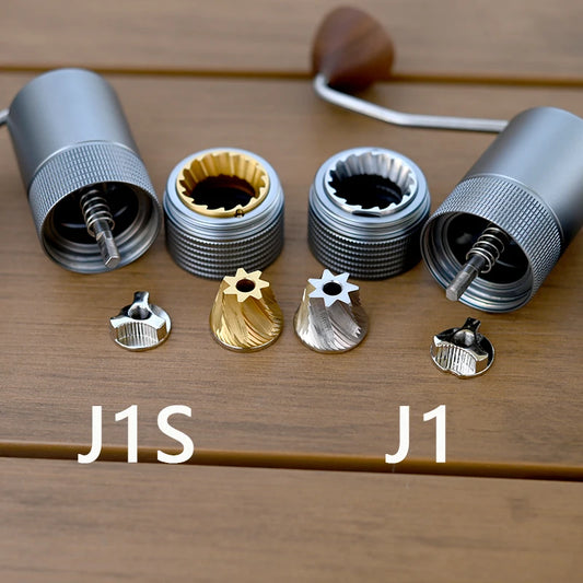 JAFFEE J0/J1 manual coffee grinder with 38mm 5core/7core burr 3 bearings  portable coffee mill Adjustable espresso grinder