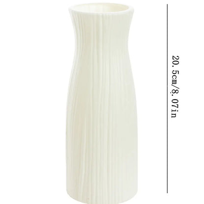 Plastic Vases Concise Imitation Ceramic Flowers Pots Wedding Home Garden Table DIY Gifts Bonsai Festival Party Courtyard Decor
