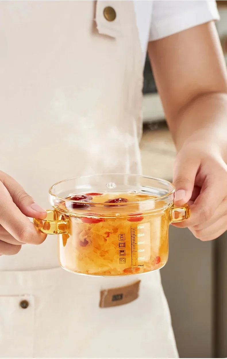 Tapa de olla de cocción resistente al calor con mango de cocinera de inducción a escala Lindo borosilicato alto Soithpot Kitchen comedor