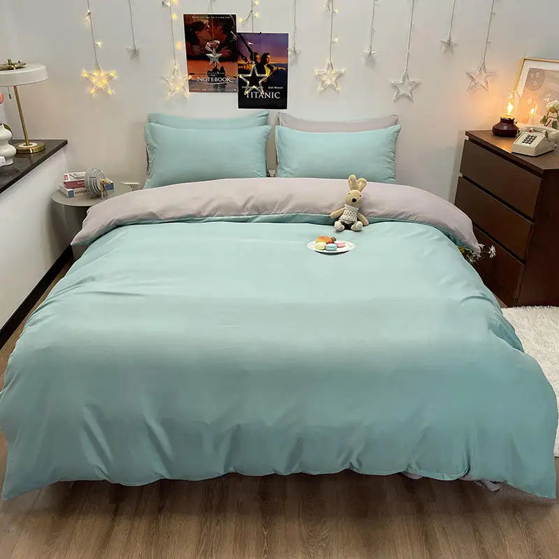 Bonenjoy 1 pc housse de couette  Dark Gray Color Duvet Cover Double Size funda nordica cama 150 Queen/King Size Bed Cover