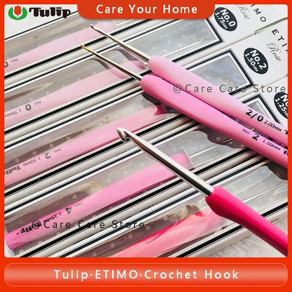 1 stykke broderi heklet nål Tulip etimo Rose Crochet Hook Tulip Needle Knitting Needles Crochet Hook fra Japan