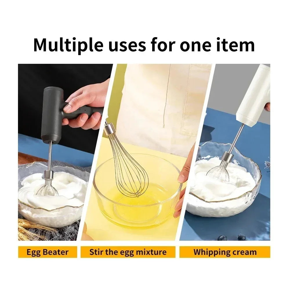 portable Handheld Electric Egg Beater Mini Battery Powered Milk Frother Coffee Drink Mixer Milk Foamer Kitchen Tools