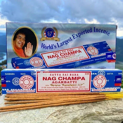 5box nag champa colección de incienso indio satya palos hechos a mano con seis sabores aromas medicinales refrescantes para la meditación doméstica