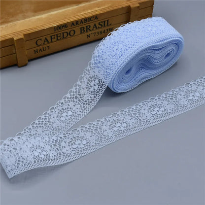 10 Yards/Lot High Quality Beautiful Lace Ribbon Tape 40MM Lace Trim DIY Embroidered For Sewing Decoration african lace fabric