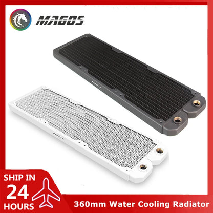 Radiator de răcire cu apă 360 20mm ultra-sub-slim cupru roșu 14 FPI Suport de 120mm Fanul Răcitor COMPUTER COMPORT ROOL COOLER BLACK/WHITE