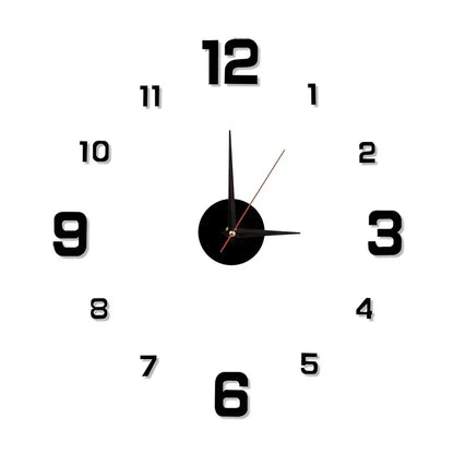 New 3D Acrylic Mirror Wall Clock Sticker for 40CM Fashion DIY Quartz Clocks Watch Home Decoration Living Room Stickers