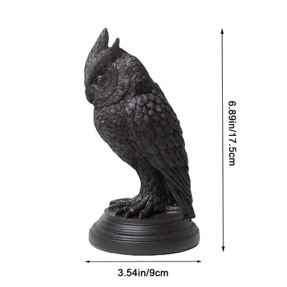Gothic Crow Candle Holder Retro Black Owl Candlestick Resin Sculpture Craft Halloween Statue Fun Atmosphere Home Decoration