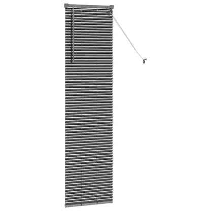 Manual Dark Grey Aluminum Blinds with Curtains Home Decoration Adjustable Window Covering