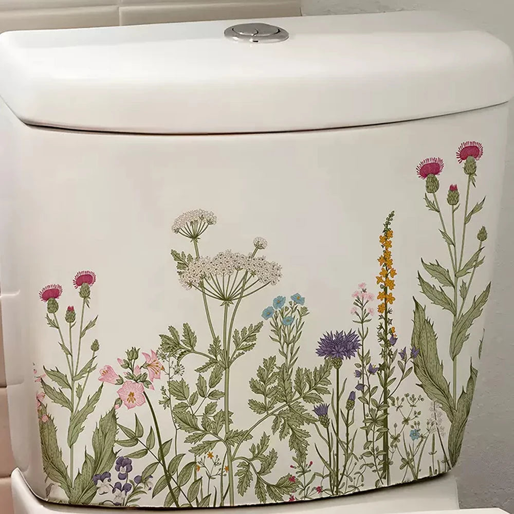 Wild flowers Wall Stickers for Kitchen Backsplash, Botanical Wall Border Sticker, Peel and Stick, Dining Room Decoration