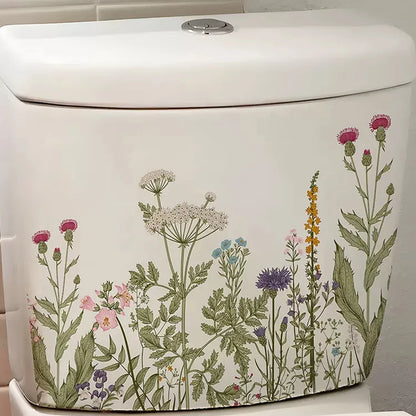 Wild flowers Wall Stickers for Kitchen Backsplash, Botanical Wall Border Sticker, Peel and Stick, Dining Room Decoration
