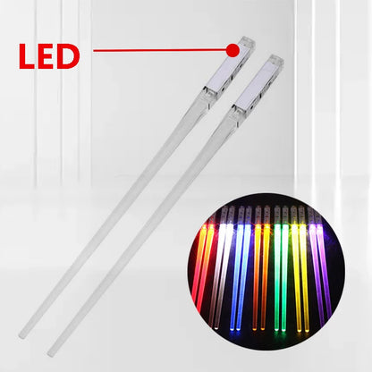 1Pair LED Luminous Chopsticks Light Up Dining Party servies Multicolor Kitchen Accessoires Led Stick Kitchengerei Idee Product