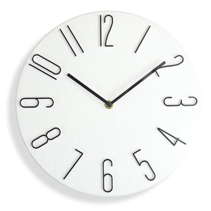 30cm 12inch Wall Clocks Living Room Silent Brief Wall Clock Nordic Fashion Wall Watch No Second Hand Simple Quartz Clock