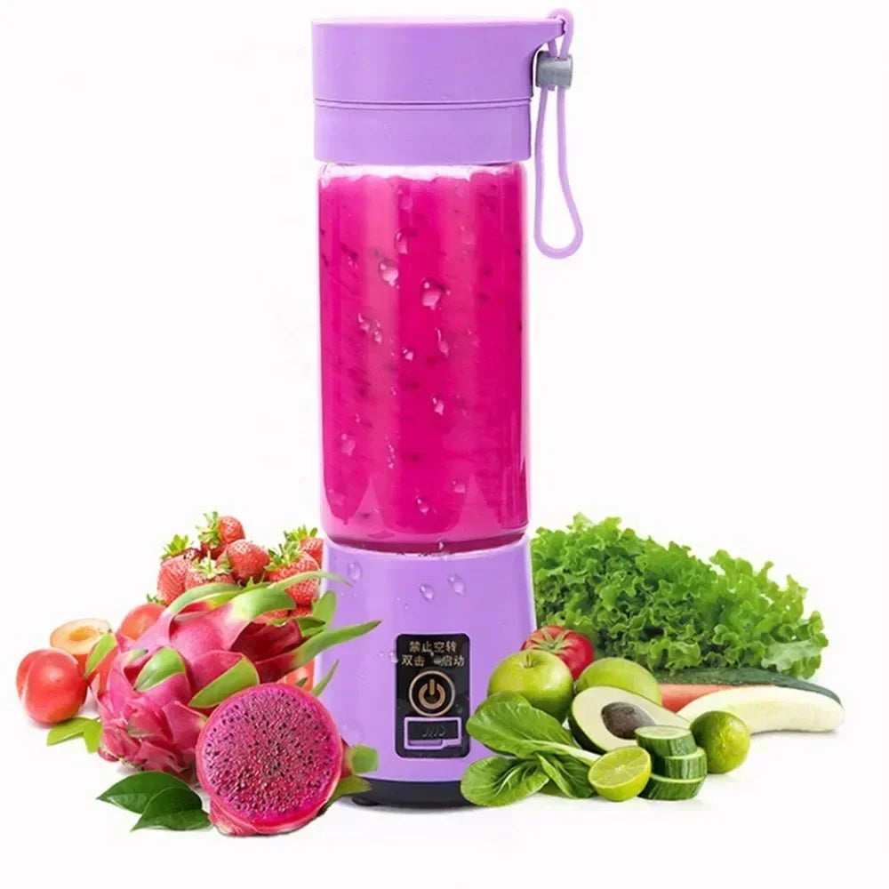 380 ml tragbarer elektrischer Obstsuicer Home USB wiederaufladbare Smoothie Maker Blenders Maschin