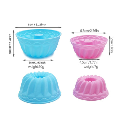 12 Pieces/Set Of Silicone Cake Mold Round Muffin Cup Cake Baking Mold Kitchen Cooking Bakeware Making Diy Cake Decoration Tool