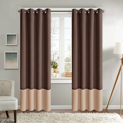 2Pack Outdoor Curtains Pergola Curtain Indoor Outdoor Waterproof Curtains Grommet Curtain Blackout for Patio Gazebo Porch