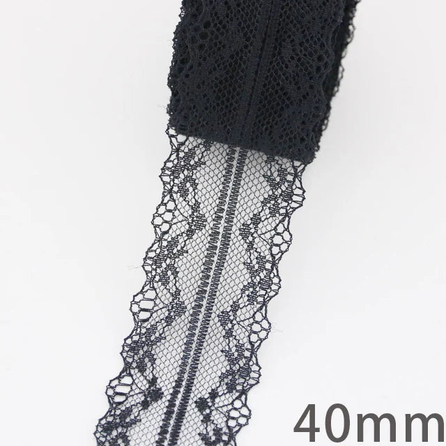 (10 yards/roll) Black lace fabric  ribbon Webbing Decoration Lovely gift packing Material