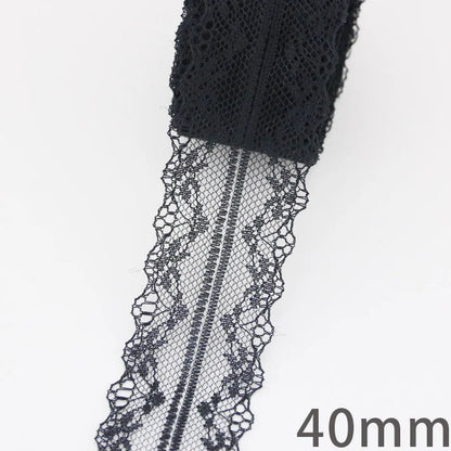 (10 yards/roll) Black lace fabric  ribbon Webbing Decoration Lovely gift packing Material