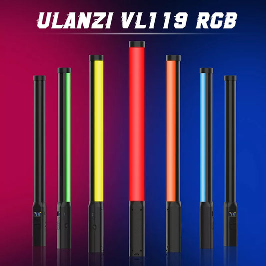 Ulanzi VL119 PANGE RGB Light Stick colorato da 19,68 pollici LED LED LED CRI CRI 95+ 2500K-9000K Studio Fotografia Lampada