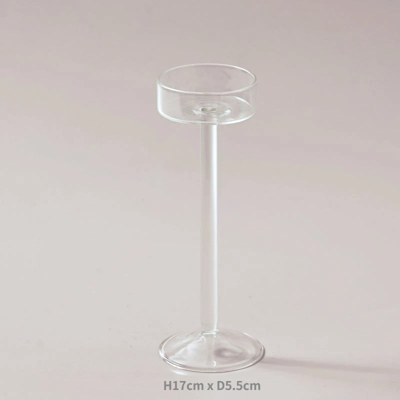 Glass Candle Holders Set Tealight Candle Holder Home Decor Wedding Table Centerpieces Crystal Holder Dinner table setting