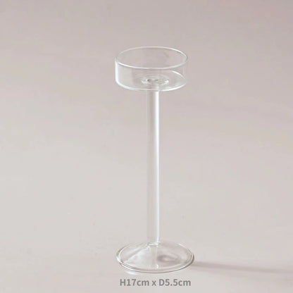 Glass Candle Holders Set Tealight Candle Holder Home Decor Wedding Table Centerpieces Crystal Holder Dinner table setting