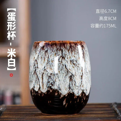 Kiln Transforms The Master's Cup Ceramic Coffee Mug Simplicity Household Kung Fu Teacup Creative Tasting Cup Personal Single Mug