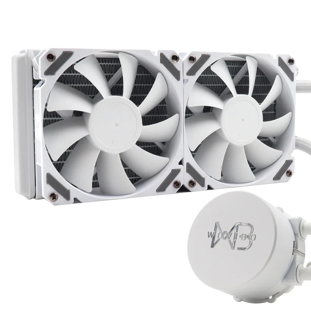 Vízhűtő számítógép 240 mm CPU Cooler PWM 4pin CPU Ventilador az Intel LGA 1200 115x 1700 2011 AMD AM5 radiátorhoz