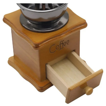 Wooden Manual Coffee Bean Grinder Utensils Mini Retro Style Hand Crank Coffee Bean Grinder Profession Barista Coffee Accessories