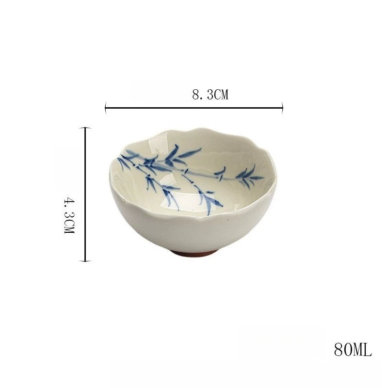 Antique Mud Master Cups Floral Teacups Household Small Tasting Cup Chinese Kung Fu Tea Set Pu Er Drinkware Teaware Tea Ceremony