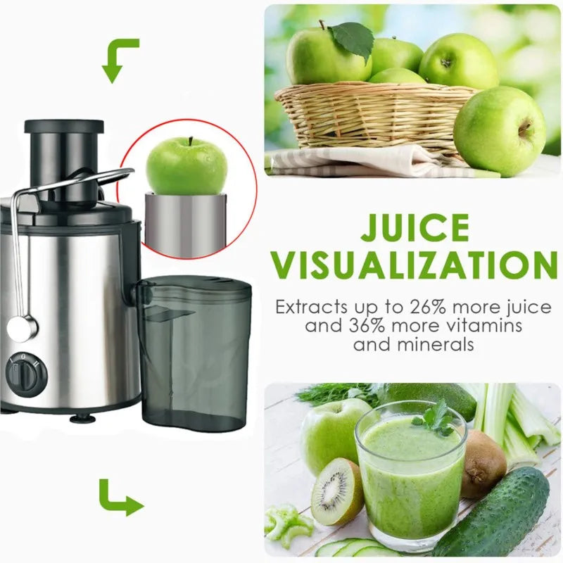 Juicer centrifugal Household large caliber electric juice machine residue separation vegetable Juicer EU UK