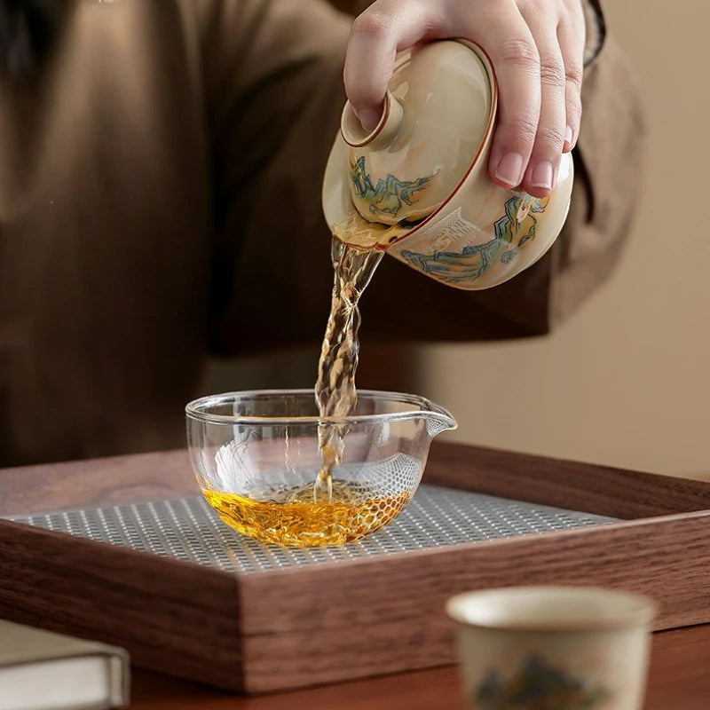 Chinese Style Ceramic Creative Travel Tea Set Household Office Kung Fu Tea Set Portable Outdoor Brewing Teapot Tea Set Gift New