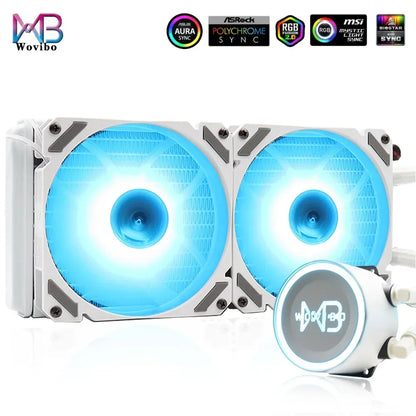 Počítačový chladicí chladič chlazení CPU Cooller Argb 240mm Pwm 4pin 240mm Kapalina Ventilador pro Intel LGA 1200 115x 1700 2011 AM4 AM5 radiátor